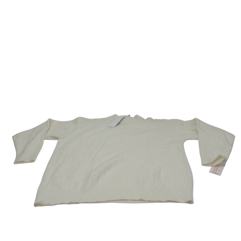 Rafaella womens Mock Neck Sweater Cream Andora Rabbit Hair Blend Petites Med